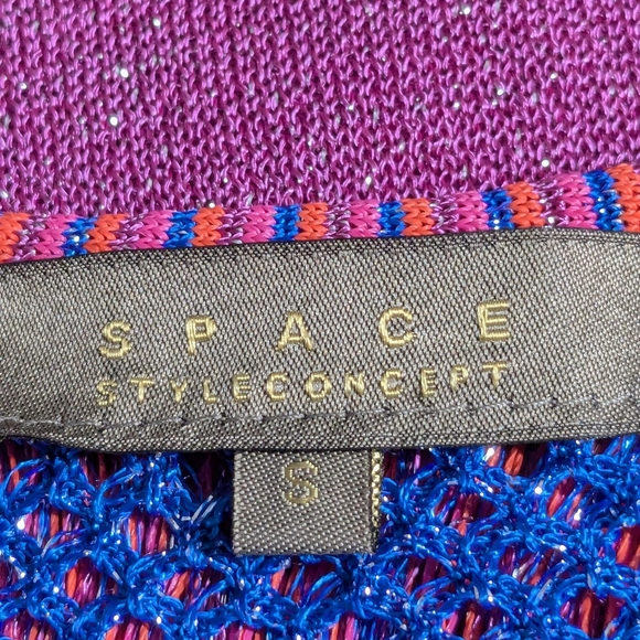 SPACE Style Concept Purple and Blue Sparkle Top Size S - Picture 16 of 17